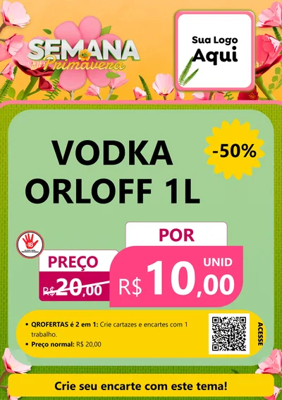 Modelo de Cartaz para Cartaz A4 Vertical com o tema Semana da Primavera para Distribuidora de bebidas