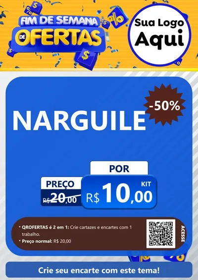 Modelo de Cartaz para Cartaz A4 Vertical com o tema Fim de Semana de Ofertas para Tabacaria