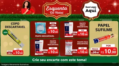 Modelo de TV para TV Horizontal com o tema Esquenta de Natal para Embalagens