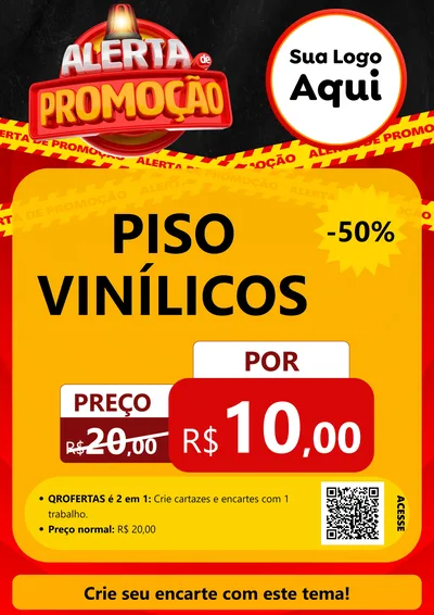 Modelo de Cartaz para Cartaz A4 Vertical com o tema Alerta de Promoção para Material para Construção