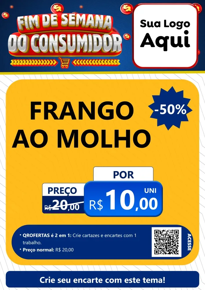 Modelo de Cartaz para Cartaz A4 Vertical com o tema Fim de Semana do Consumidor para Restaurante