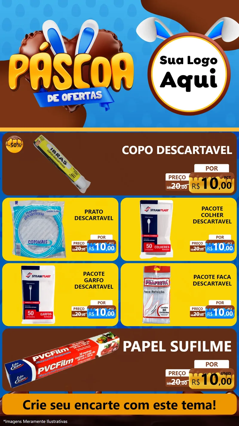 Modelo de TV para TV Vertical com o tema Páscoa de Ofertas para Embalagens