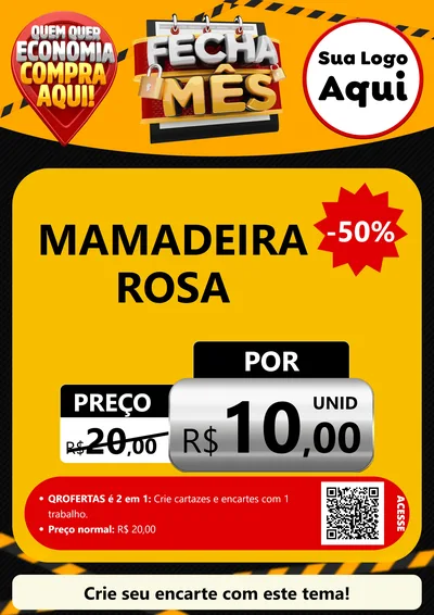 Modelo de Cartaz para Cartaz A4 Vertical com o tema Fecha Mês para Bebês