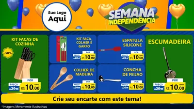 Modelo de TV para TV Horizontal com o tema Semana da Independência para Utilidades Domésticas