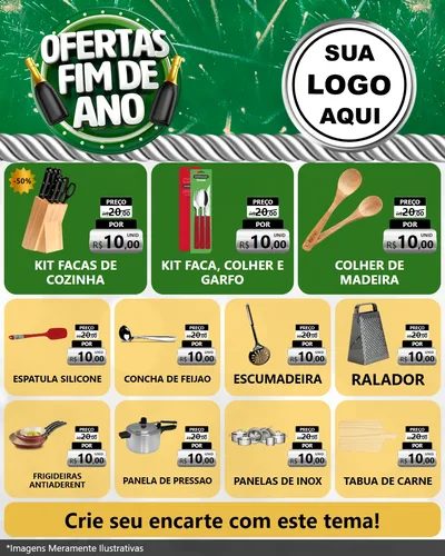 Modelo de Rede Social para Feed Instagram com o tema Ofertas Fim de Ano para Utilidades Domésticas