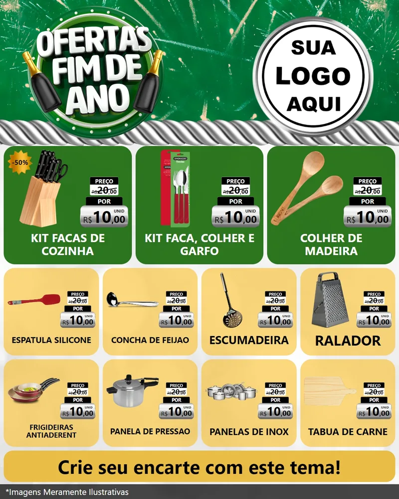 Modelo de Rede Social para Feed Instagram com o tema Ofertas Fim de Ano para Utilidades Domésticas