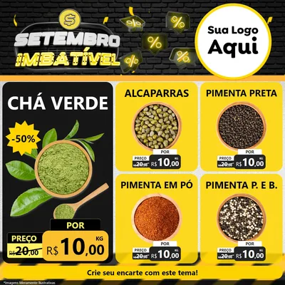 Modelo de Rede Social para Feed Facebook com o tema Setembro Imbatível para Produtos Naturais