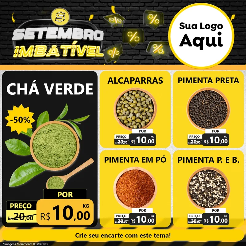 Modelo de Rede Social para Feed Facebook com o tema Setembro Imbatível para Produtos Naturais