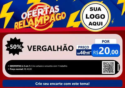 Modelo de Cartaz para Cartaz A4 Horizontal com o tema Ofertas Relâmpago para Ferragens