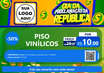 Modelo de Cartaz para Cartaz A4 Horizontal com o tema Dia Da Proclamação da República para Material para Construção