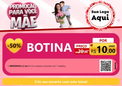 Modelo de Cartaz para Cartaz A4 Horizontal com o tema Promoção Para Você Mãe para Agropecuária