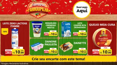Modelo de TV para TV Horizontal com o tema Semana Farroupilha para Frios e Laticínios