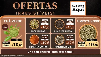 Modelo de TV para TV Horizontal com o tema Ofertas Irresistíveis! para Produtos Naturais
