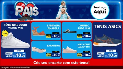 Modelo de TV para TV Horizontal com o tema Mês Dos Pais para Calçados
