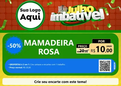 Modelo de Cartaz para Cartaz A4 Horizontal com o tema Julho Imbatível para Bebês
