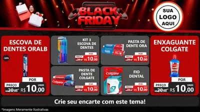 Modelo de TV para TV Horizontal com o tema Black Friday para Higiene Pessoal