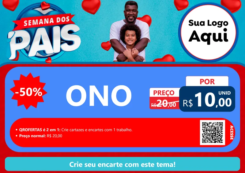 Modelo de Cartaz para Cartaz A4 Horizontal com o tema Semana Dos Pais para Óticas