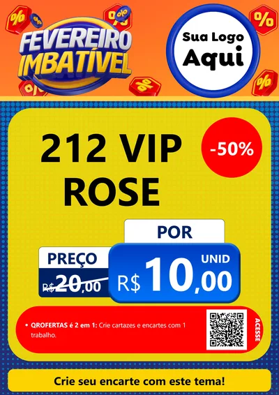 Modelo de Cartaz para Cartaz A4 Vertical com o tema Fevereiro Imbatível para Perfumes