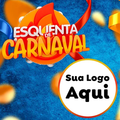 Modelo de Rede Social para Feed Facebook com o tema Esquenta de Carnaval para Supermercado