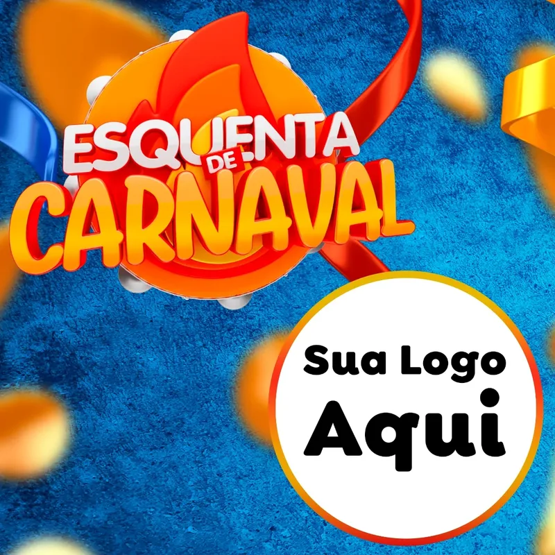 Modelo de Rede Social para Feed Facebook com o tema Esquenta de Carnaval para Supermercado