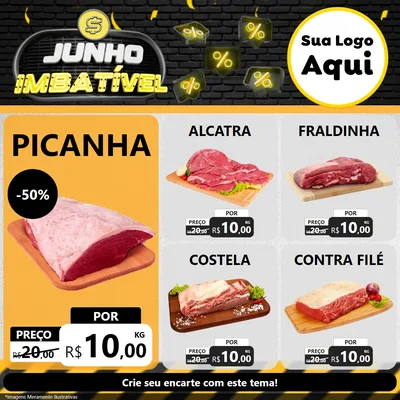 Modelo de Rede Social para Feed Facebook com o tema Junho Imbatível para Açougue