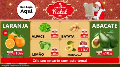 Modelo de TV para TV Horizontal com o tema O Melhor Natal para Hortifrúti