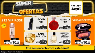 Modelo de TV para TV Horizontal com o tema Super Ofertas para Perfumes