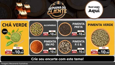 Modelo de TV para TV Horizontal com o tema Semana do Cliente para Produtos Naturais