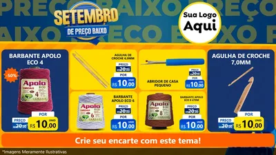 Modelo de TV para TV Horizontal com o tema Setembro De Preço Baixo para Armarinho e Aviamentos