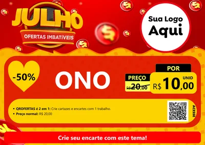 Modelo de Cartaz para Cartaz A4 Horizontal com o tema Julho Ofertas Imbatíveis para Óticas