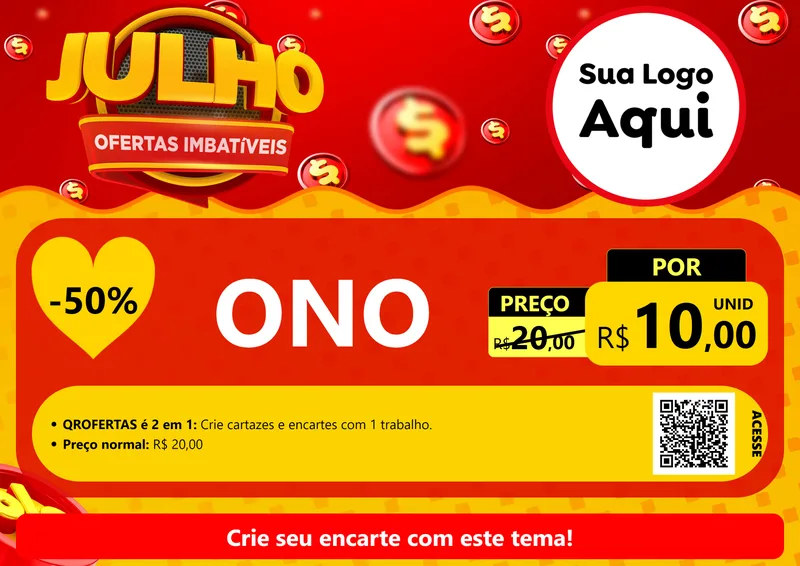 Modelo de Cartaz para Cartaz A4 Horizontal com o tema Julho Ofertas Imbatíveis para Óticas