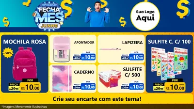 Modelo de TV para TV Horizontal com o tema Operação Fecha Mês, Junho para Papelaria
