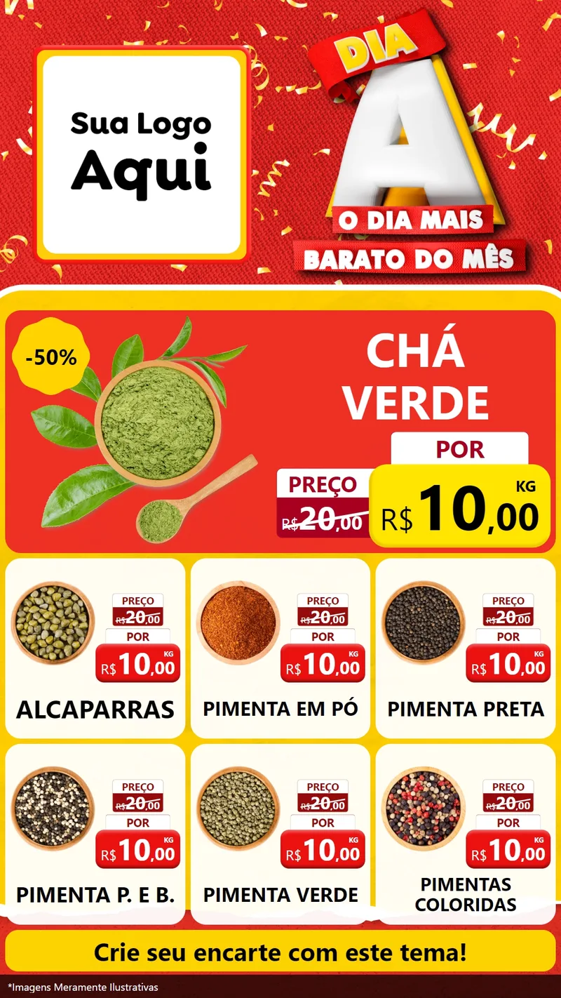 Modelo de Rede Social para Stories com o tema Dia A o Dia Mais Barato do Mês para Produtos Naturais