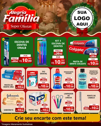 Modelo de Rede Social para Feed Instagram com o tema Alegria Em Família - Super Ofertas para Higiene Pessoal