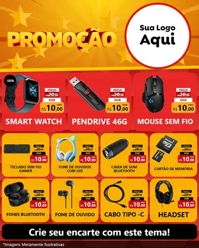 Modelo de Rede Social para Feed Instagram com o tema Promoção para Informática