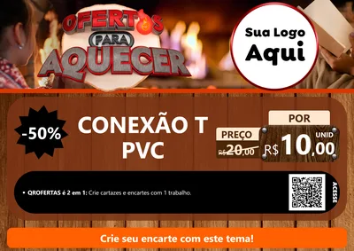 Modelo de Cartaz para Cartaz A4 Horizontal com o tema Ofertas Para Aquecer para Tubos e conexões