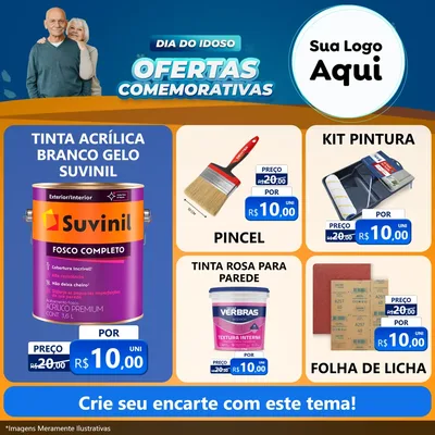 Modelo de Rede Social para Feed Facebook com o tema Dia do Idoso