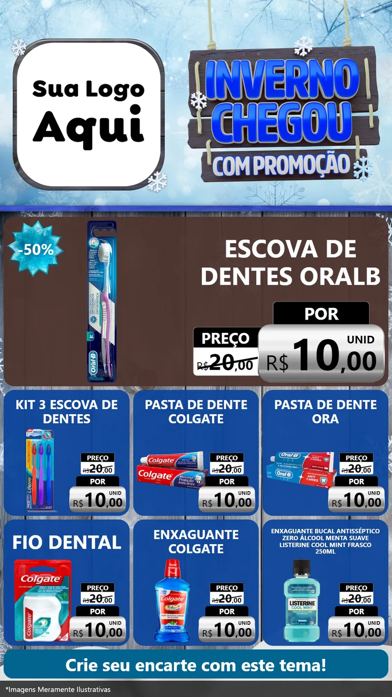 Modelo de Rede Social para Stories com o tema Inverno Chegou Com Promoção para Higiene Pessoal