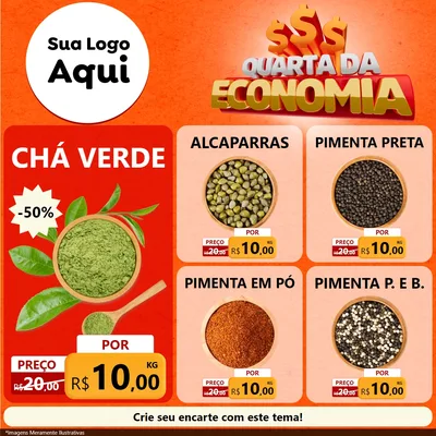 Modelo de Rede Social para Feed Facebook com o tema Quarta da Economia para Produtos Naturais