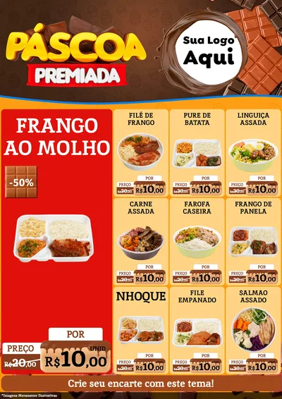 Modelo de Encarte para Encarte A4 Vertical com o tema Páscoa Premiada para Restaurante