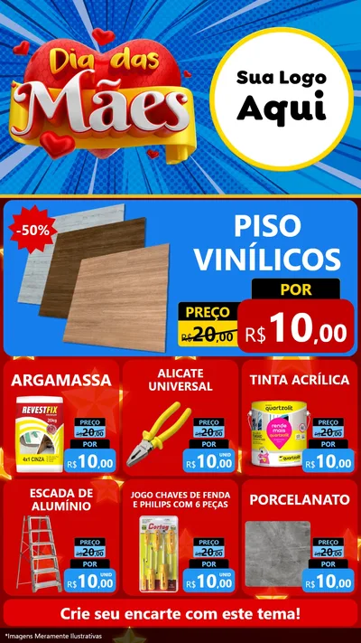 Modelo de Rede Social para Stories com o tema Dia das Mães para Material para Construção