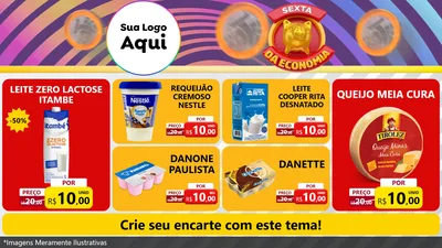 Modelo de TV para TV Horizontal com o tema Sexta da Economia para Frios e Laticínios