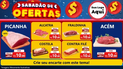 Modelo de TV para TV Horizontal com o tema Sabadão de Ofertas para Açougue