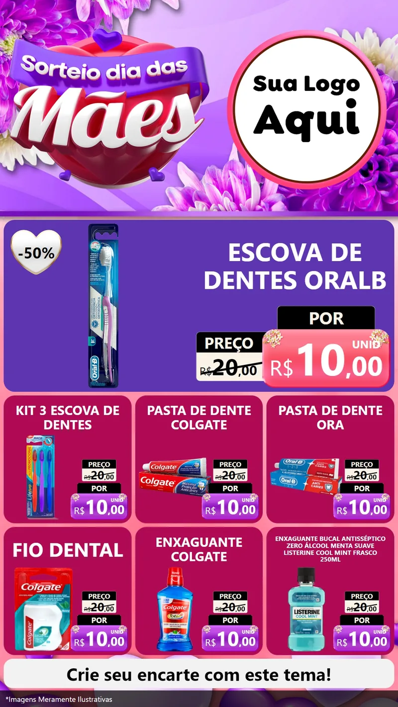 Modelo de Rede Social para Stories com o tema Sorteio Dia das Mães para Higiene Pessoal