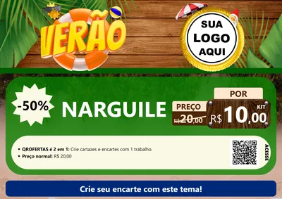 Modelo de Cartaz para Cartaz A4 Horizontal com o tema Verão para Tabacaria