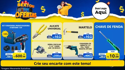 Modelo de TV para TV Horizontal com o tema Sextou de Ofertas para Maquinas e Ferramentas
