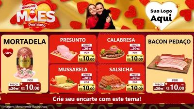 Modelo de TV para TV Horizontal com o tema Semana das Mães Premiada para Frios e Laticínios