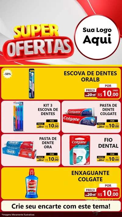 Modelo de TV para TV Vertical com o tema Super Ofertas para Higiene Pessoal