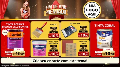 Modelo de TV para TV Horizontal com o tema Fim de Ano Premiado para Tintas e Ferramentas