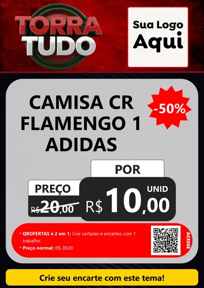 Modelo de Cartaz para Cartaz A4 Vertical com o tema Torra Tudo para Roupas e acessórios